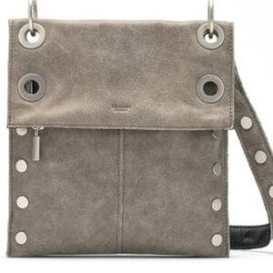 Hammitt Gray Leather Crossbody Bag with Grommet Details